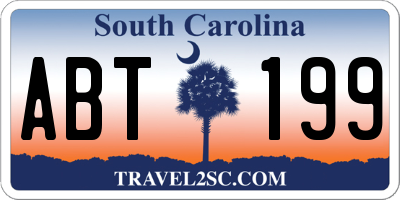 SC license plate ABT199