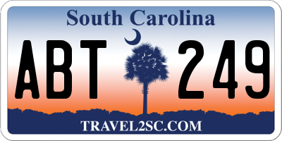 SC license plate ABT249
