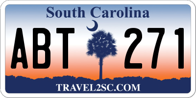 SC license plate ABT271
