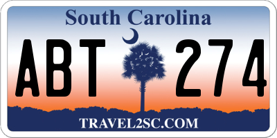 SC license plate ABT274