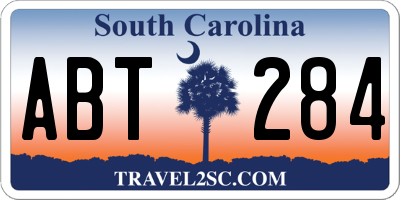 SC license plate ABT284