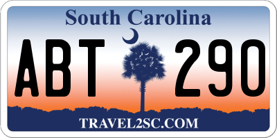 SC license plate ABT290