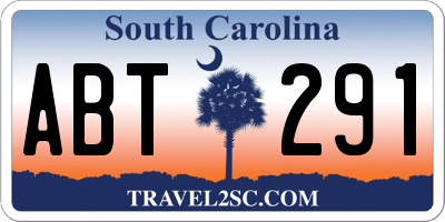 SC license plate ABT291