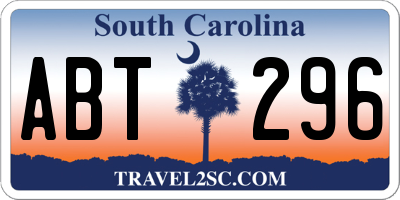 SC license plate ABT296