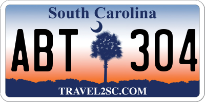 SC license plate ABT304