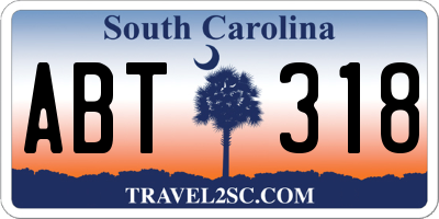 SC license plate ABT318