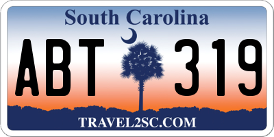 SC license plate ABT319
