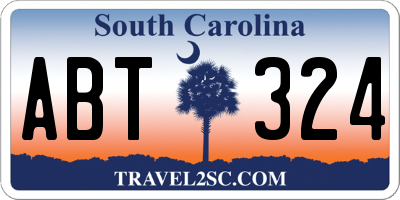 SC license plate ABT324
