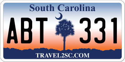 SC license plate ABT331