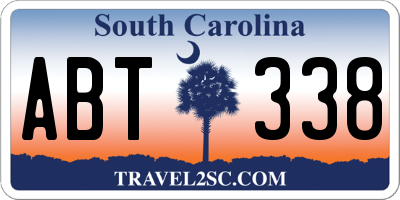 SC license plate ABT338