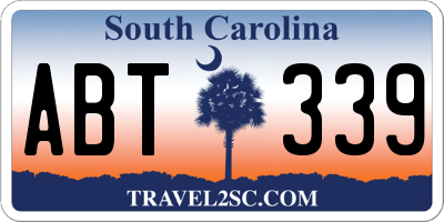 SC license plate ABT339