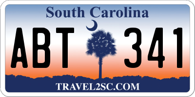 SC license plate ABT341