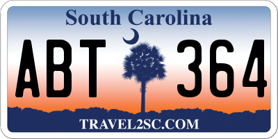 SC license plate ABT364