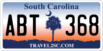 SC license plate ABT368