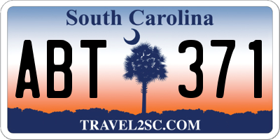 SC license plate ABT371