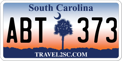SC license plate ABT373