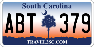 SC license plate ABT379