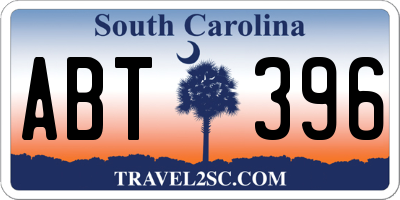 SC license plate ABT396