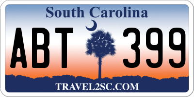 SC license plate ABT399