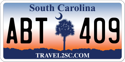 SC license plate ABT409