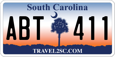 SC license plate ABT411