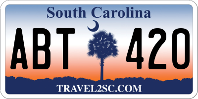 SC license plate ABT420
