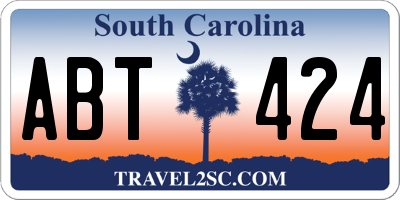 SC license plate ABT424