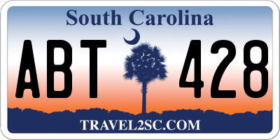 SC license plate ABT428