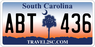 SC license plate ABT436