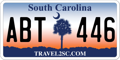 SC license plate ABT446
