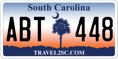 SC license plate ABT448