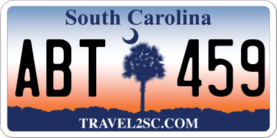 SC license plate ABT459