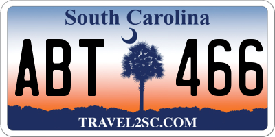SC license plate ABT466