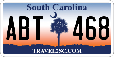 SC license plate ABT468