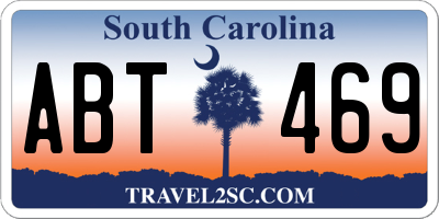 SC license plate ABT469
