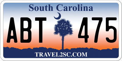 SC license plate ABT475