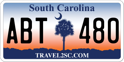 SC license plate ABT480