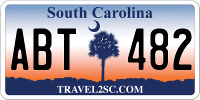 SC license plate ABT482