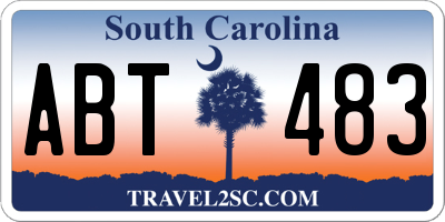 SC license plate ABT483