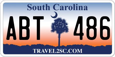 SC license plate ABT486