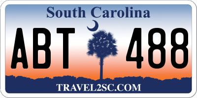 SC license plate ABT488