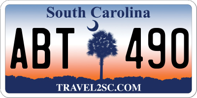 SC license plate ABT490