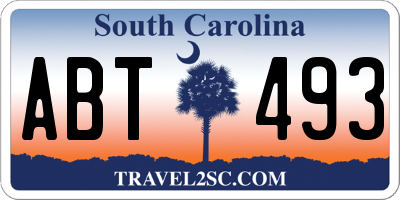 SC license plate ABT493