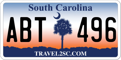 SC license plate ABT496