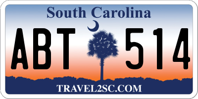 SC license plate ABT514
