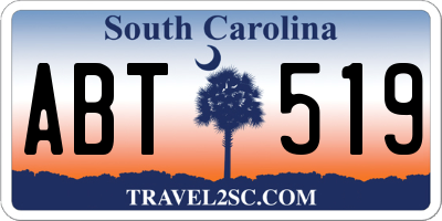 SC license plate ABT519
