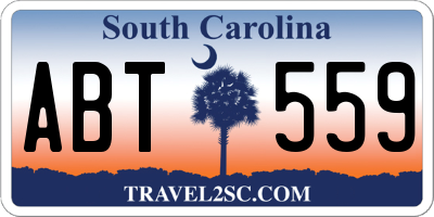 SC license plate ABT559
