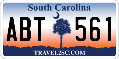 SC license plate ABT561