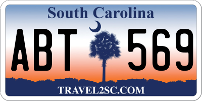 SC license plate ABT569