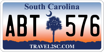 SC license plate ABT576